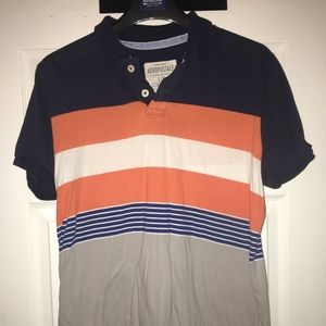 AEROPOSTALE Navy & Orange Polo